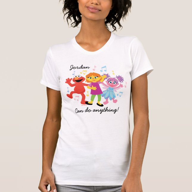 Sesame Street | Julia, Elmo & Abby Dancing T-Shirt (Front)