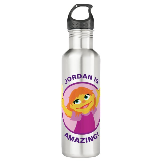 Sesame Street | Julia Holding Feather 710 Ml Water Bottle (Front)