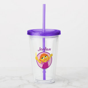 Sesame Street   Julia Holding Feather Acrylic Tumbler