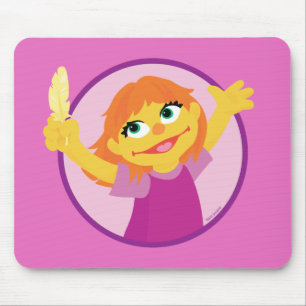 Sesame Street   Julia Holding Feather Mouse Pad