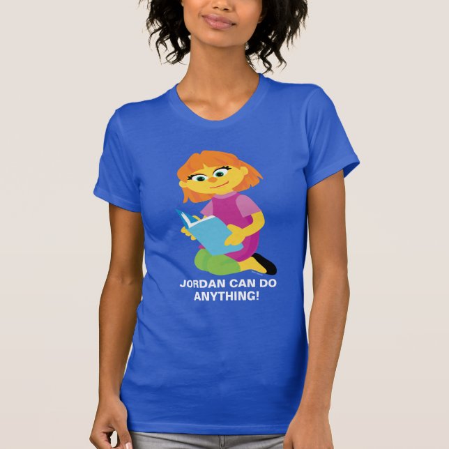 Sesame Street | Julia Reading a Book T-Shirt (Front)