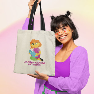 Sesame Street Julia Reading a Book Tote Bag