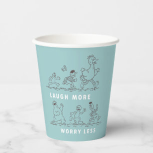 Sesame Street   Laugh More Worry Less Paper Cups