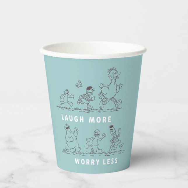 Sesame Street | Laugh More Worry Less Paper Cups (Front)