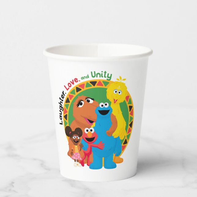 Sesame Street | Laughter, Love, & Unity Paper Cups (Left)