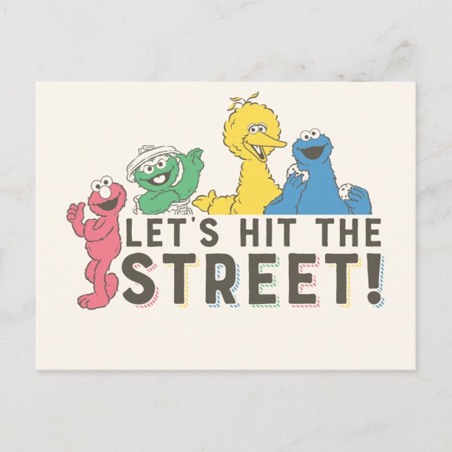 Sesame Street | Let's Hit the Street! Postcard (Front)
