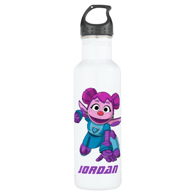 Sesame Street | Mecha Builders Abby | Add Name 710 Ml Water Bottle (Front)