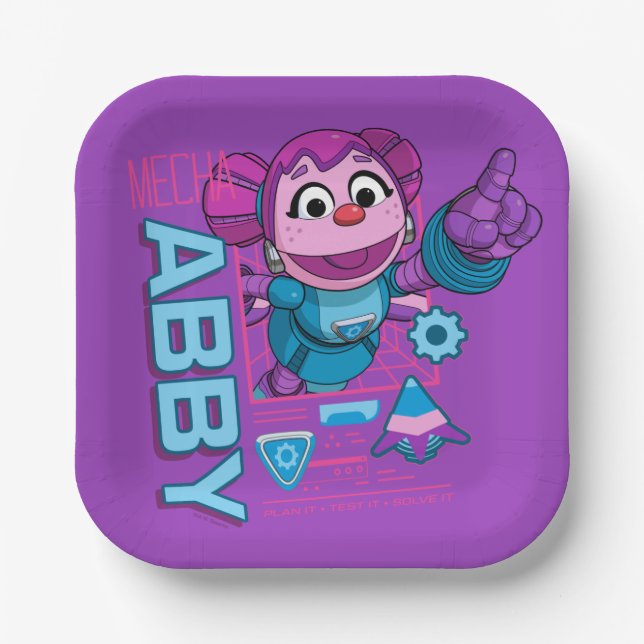 Sesame Street | Mecha Builders Abby Cadabby Paper Plate (Front)