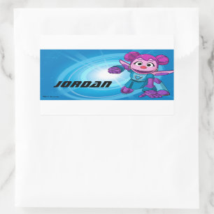 Sesame Street   Mecha Builders Abby In Action Rectangular Sticker