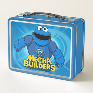 Sesame Street   Mecha Builders Cookie In Action Metal Lunch Box