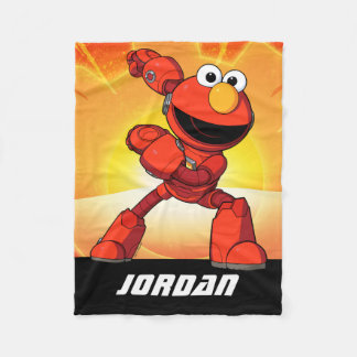 Sesame Street | Mecha Builders Elmo | Add Name Fleece Blanket