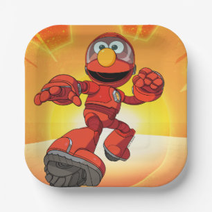 Sesame Street   Mecha Builders Elmo In Action Paper Plate