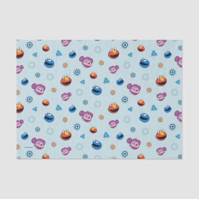 Sesame Street | Mecha Builders Faces Pattern Tissue Paper (Front)
