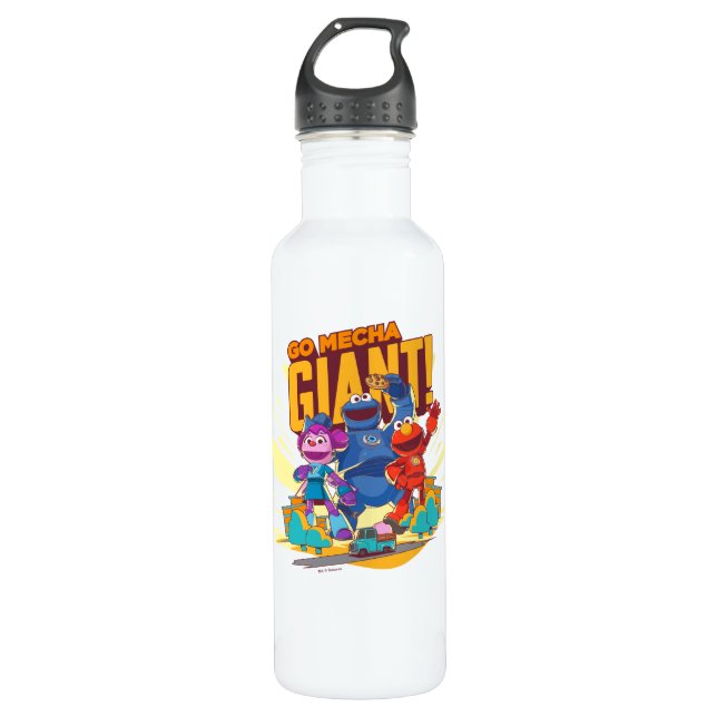 Sesame Street | Mecha Builders Go Mecha Giant! 710 Ml Water Bottle (Front)