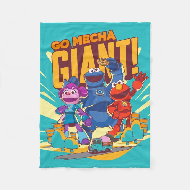Sesame Street | Mecha Builders Go Mecha Giant! Fleece Blanket (Front)