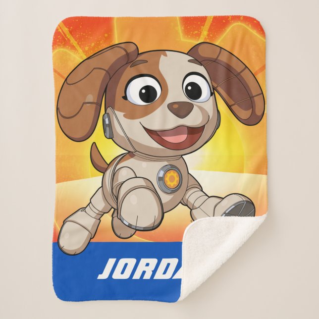 Sesame Street | Mecha Builders Tango | Add Name Sherpa Blanket (Front)