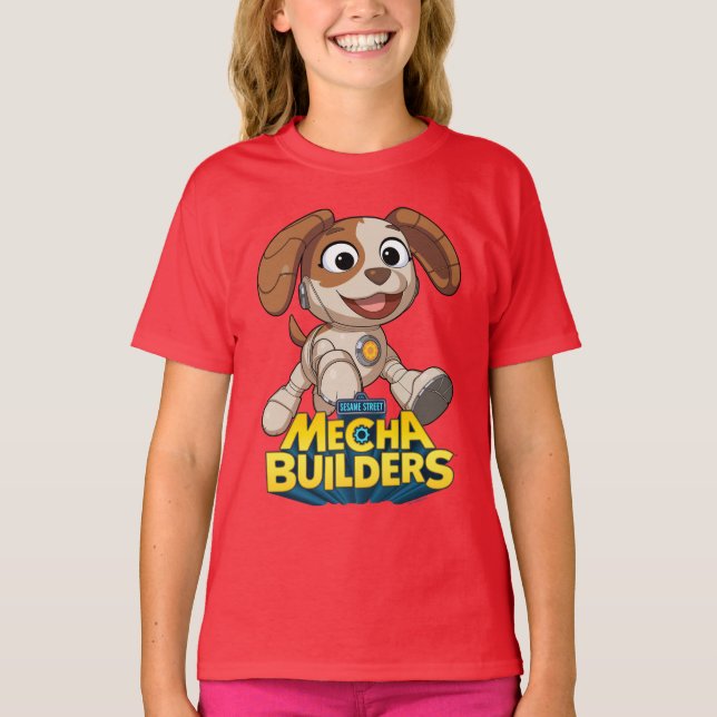 Sesame Street | Mecha Builders Tango In Action T-Shirt (Front)
