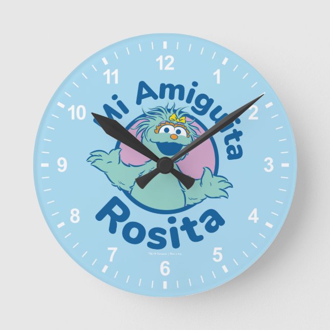 Sesame Street | Mi Amiguita Rosita Round Clock (Front)