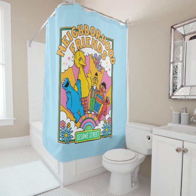 Sesame Street | Neighbourhood Friends Shower Curtain (In Situ)