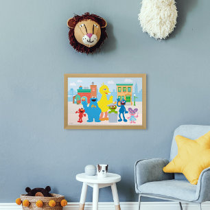 Sesame Street Neighbourhood Scene Poster