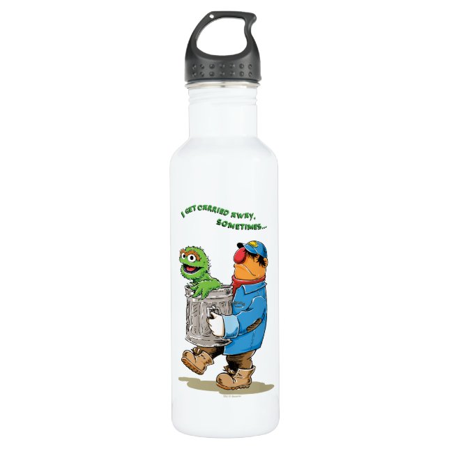 Sesame Street | Oscar & Bruno the Garbage Man 710 Ml Water Bottle (Front)