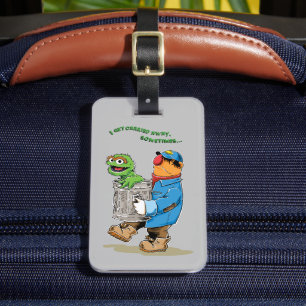 Sesame Street Oscar & Bruno the Garbage Man Luggage Tag