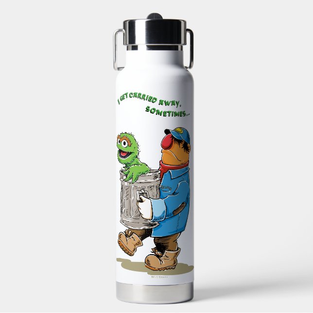 Sesame Street | Oscar & Bruno the Garbage Man Water Bottle (Front)