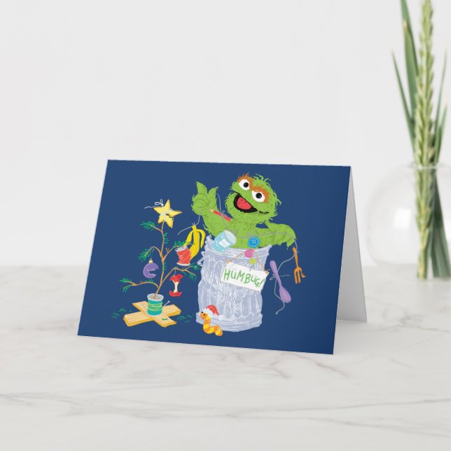 Sesame Street | Oscar - Christmas Tree Card (Front)