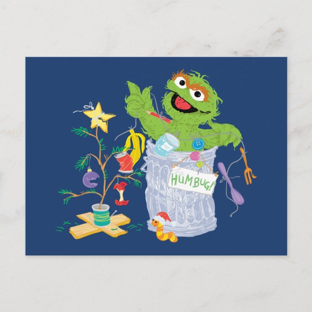 Sesame Street | Oscar - Christmas Tree Postcard (Front)