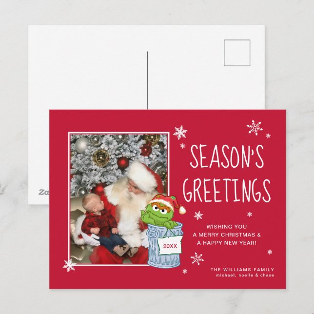 Sesame Street | Oscar Season's Greetings - Photo Holiday Postcard (Front/Back)