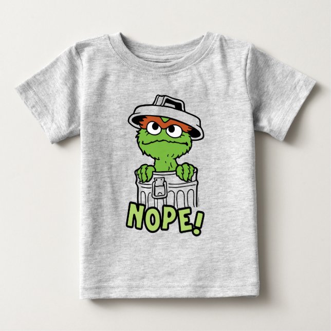 Sesame Street | Oscar the Grouch Nope! Baby T-Shirt (Front)