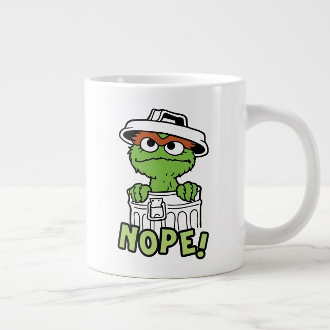 Sesame Street | Oscar the Grouch Nope! Large Coffee Mug (Right)