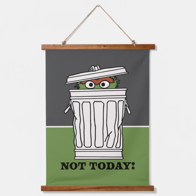 Sesame Street | Oscar the Grouch Not Today! Hanging Tapestry (Front)