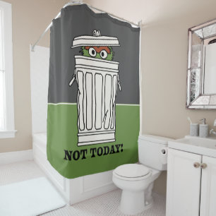 Sesame Street   Oscar the Grouch Not Today! Shower Curtain