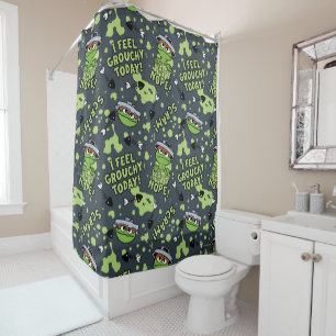 Sesame Street   Oscar the Grouch Phrase Pattern Shower Curtain