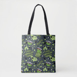 Sesame Street   Oscar the Grouch Phrase Pattern Tote Bag