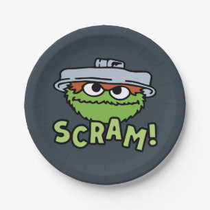 Sesame Street Oscar the Grouch Scram! Paper Plate