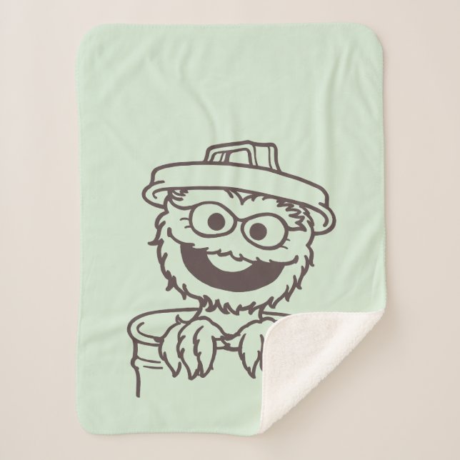 Sesame Street | Oscar the Grouch Sherpa Blanket (Front)
