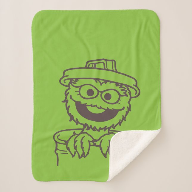 Sesame Street | Oscar the Grouch Sherpa Blanket (Front)