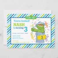 Sesame Street Oscar the Grouch Striped Birthday