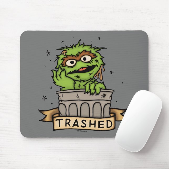 Sesame Street | Oscar the Grouch Trashed Mouse Pad (With Mouse)