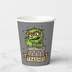 Sesame Street Oscar the Grouch Trashed Paper Cups