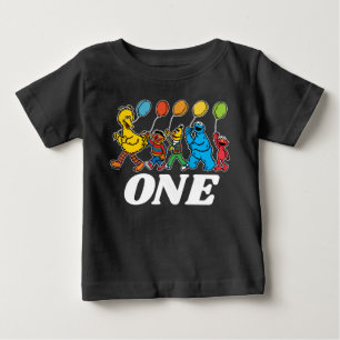 Sesame Street Pals   1st  Birthday Balloons Baby T T-Shirt