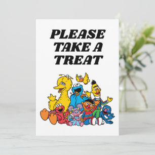 Sesame Street Pals 1st Birthday Take A Treat Invitation