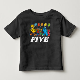 Sesame Street Pals   5th Birthday Balloons Toddler T-Shirt