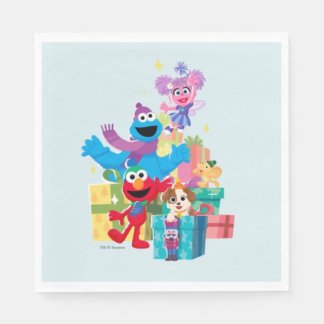 Sesame Street Pals and Presents Napkin (Front)