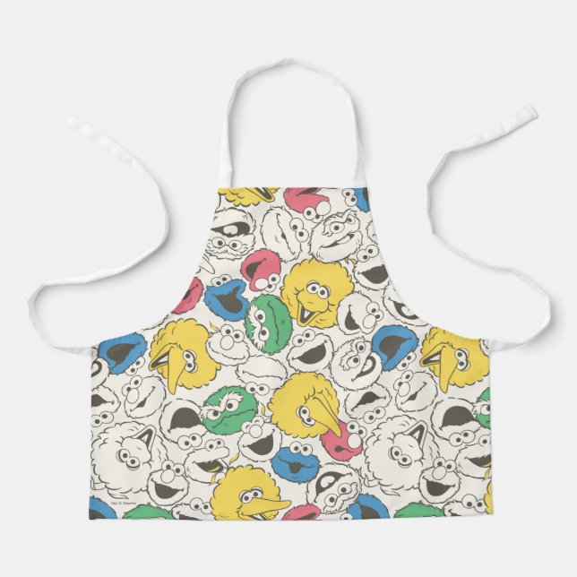 Sesame Street Pals | Big Head Core Pattern Apron (Front)