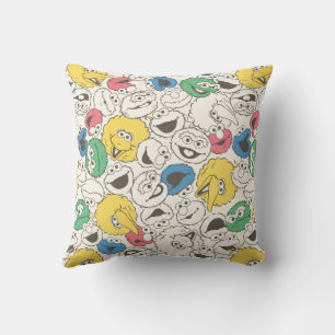 Sesame Street Pals   Big Head Core Pattern Cushion