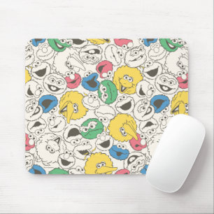 Sesame Street Pals   Big Head Core Pattern Mouse Pad