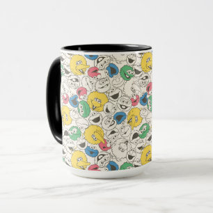 Sesame Street Pals Big Head Core Pattern Mug